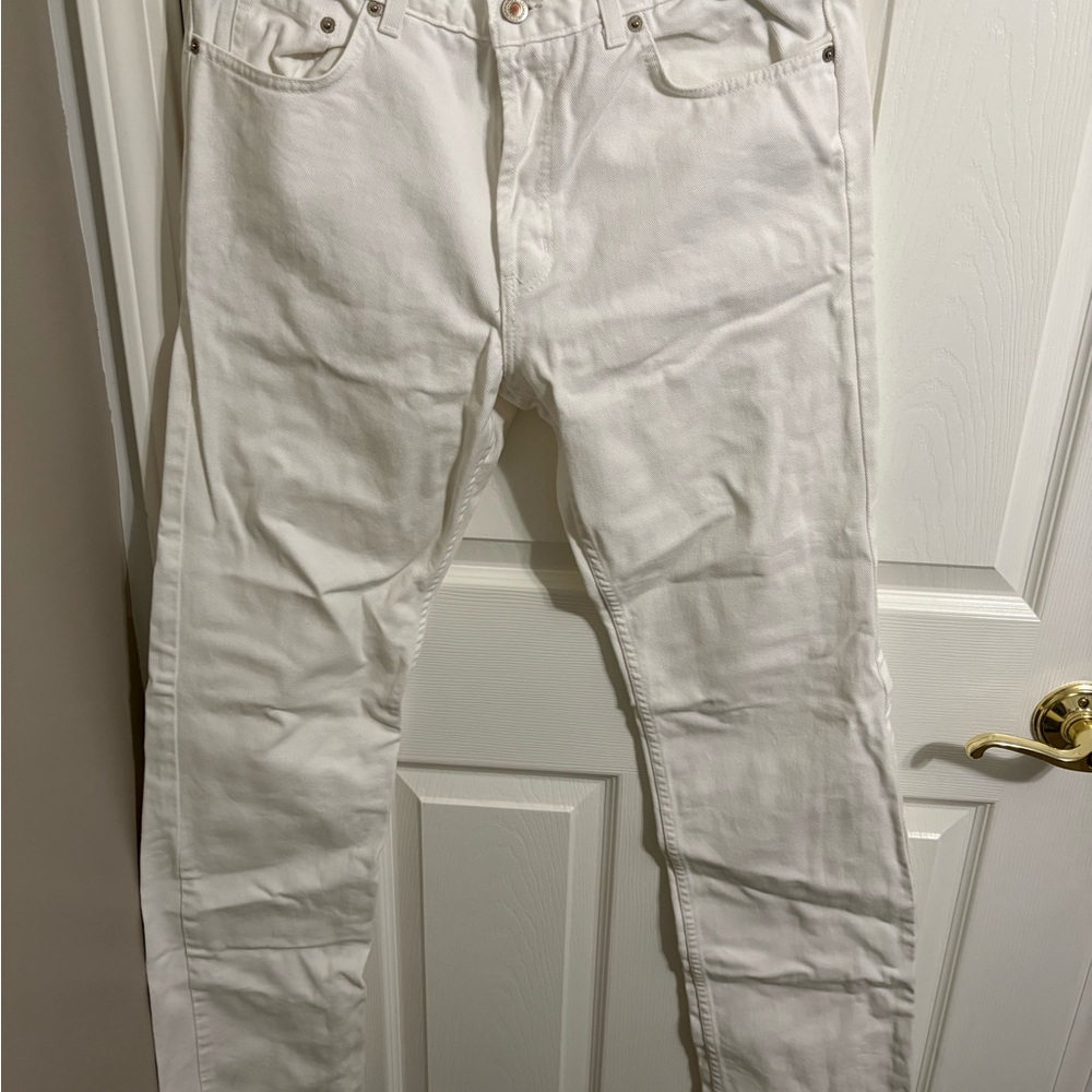 LONDONJEAN Slim White Jeans